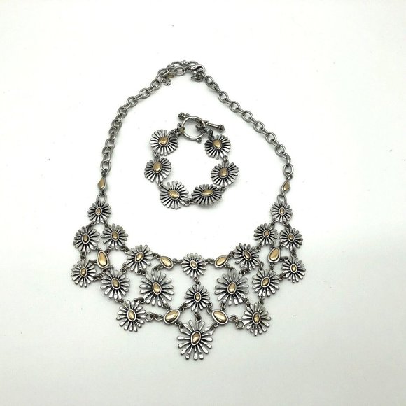 Lucky Brand Jewelry Lucky Brand Abstract Floral Necklace Bracelet